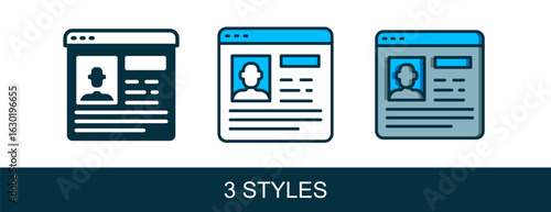 Filled outline Resume icon isolated on white background. CV application. Searching professional staff. Analyzing personnel resume. Vector