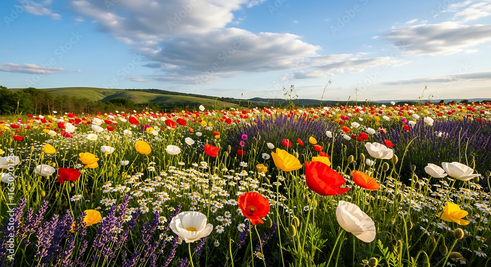 Obraz premium Spring Bloom in a Wildflower Meadow