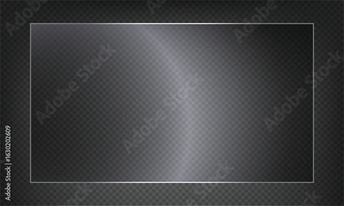 16:9 vector image of a mirror reflection, suitable for application on glass, plastic, or acrylic window surfaces. Offers a glossy, luminous appearance with bright highlights and transparency.
