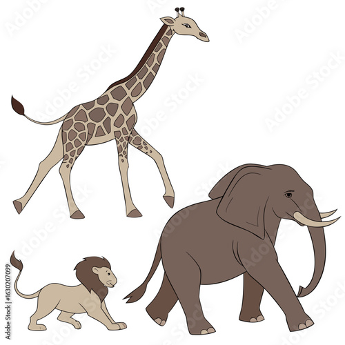  wildlife bundle three elephants in different