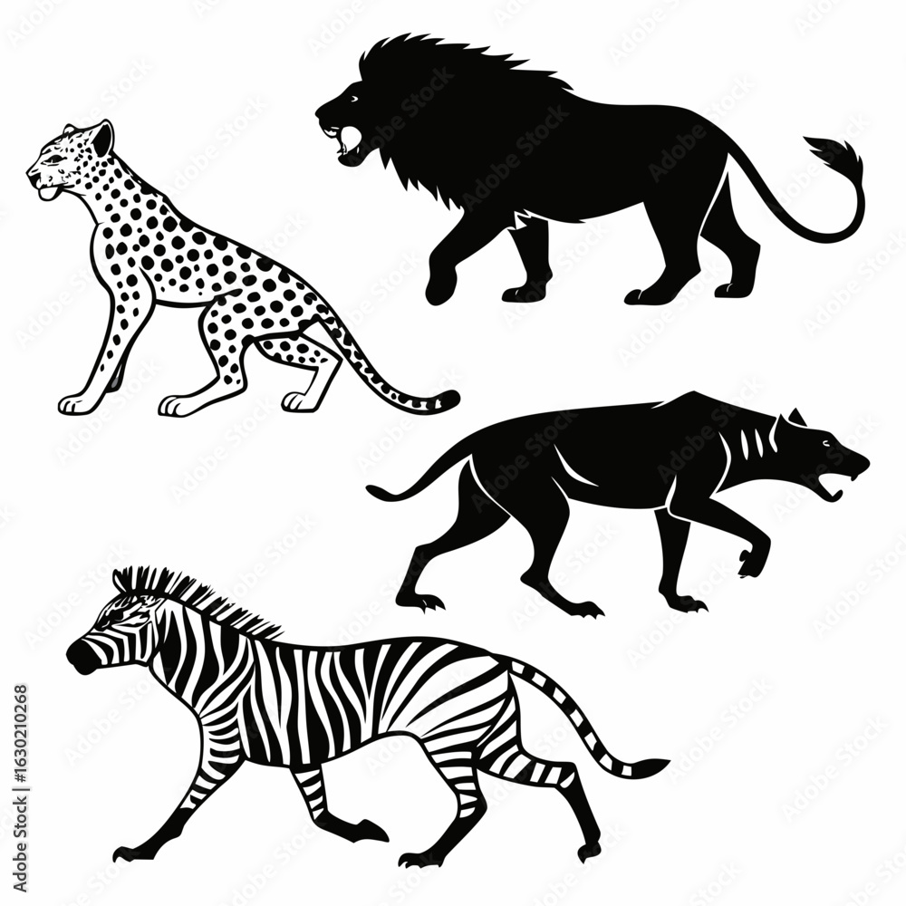 Fototapeta premium silhouette of a cheetah