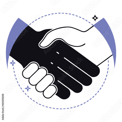 Diverse Hands Shaking in Agreement, Symbolizing Partnership