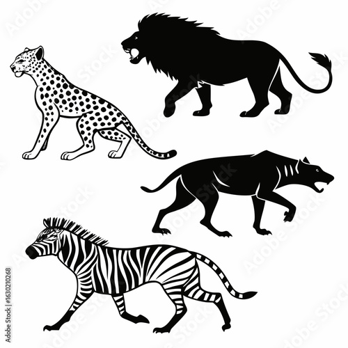 silhouette of a cheetah