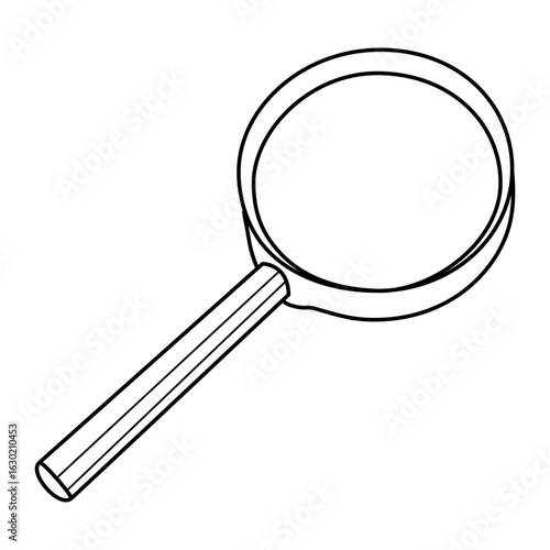 Hand drawing of a magnifying glass icon,Magnifying magnifying glass zoom zoom icon professionally,Magnifying glass icon, magnifier icon,Search icon.Vector Illustration