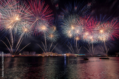 Fireworks in Abu Dhabi celebrating Eid Al Fitr
