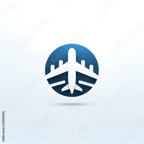Upward Flying Airplane Logo ,Aviation Icon 
