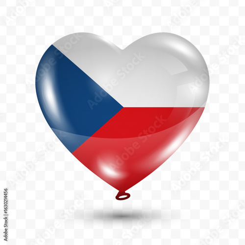 Vector illustration of a Czech country love balloon on transparent background. Flying love balloons for Independence Day celebration Free Download Vector illustration of a Czech country love balloon on transparent background. Flying love balloons for Independence Day celebration - GFXLoad