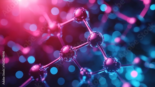 An educational diagram showing the molecular structure of iodide ions with vibrant 3D rendering and glowing effects