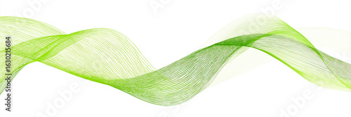 light green curved lines, vector illustration on a transparent background, in PNG format