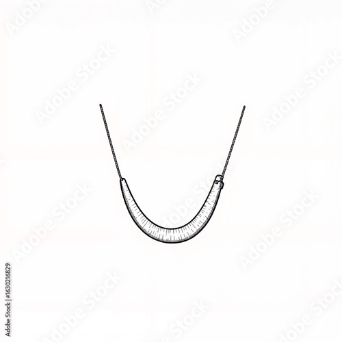 Elegant hand-drawn necklace design on white background, artistic beauty