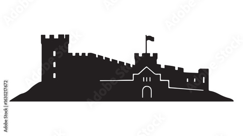 Hadrian’s Wall Silhouette Vector