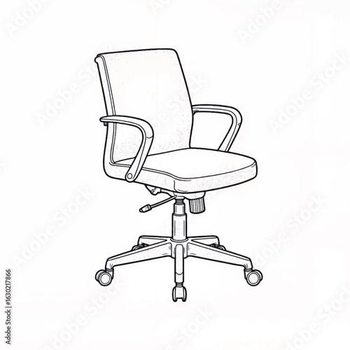 Stylish office chair on white background, modern functional design