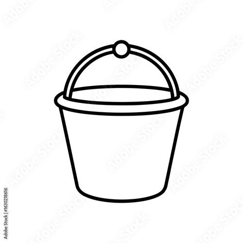 bucket with handle icon vector