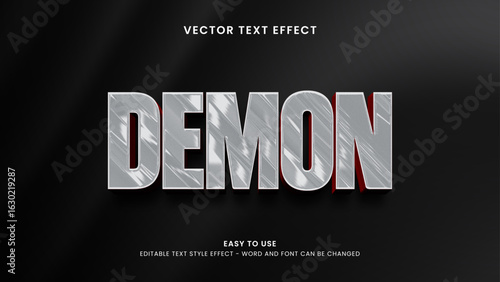 demon editable text effect