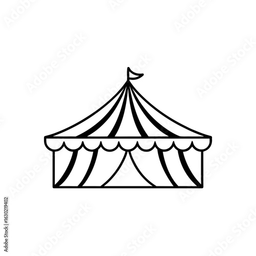 circus tent icon vector