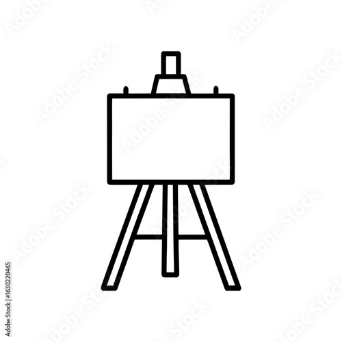 easel with canvas icon vector