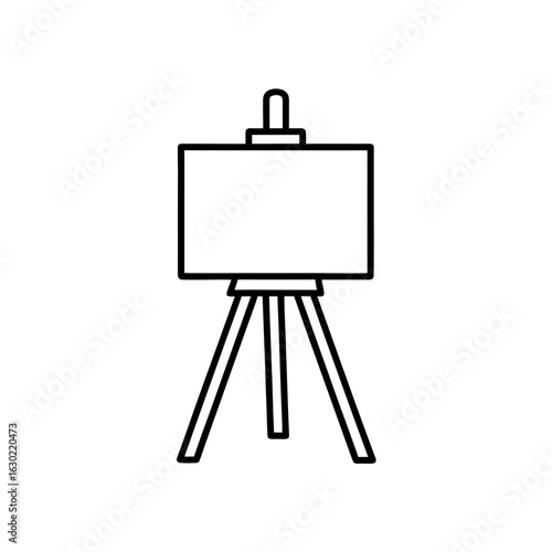 easel with canvas icon vector