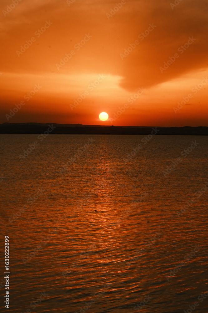 Naklejka premium The Sunset of Yellow River, China