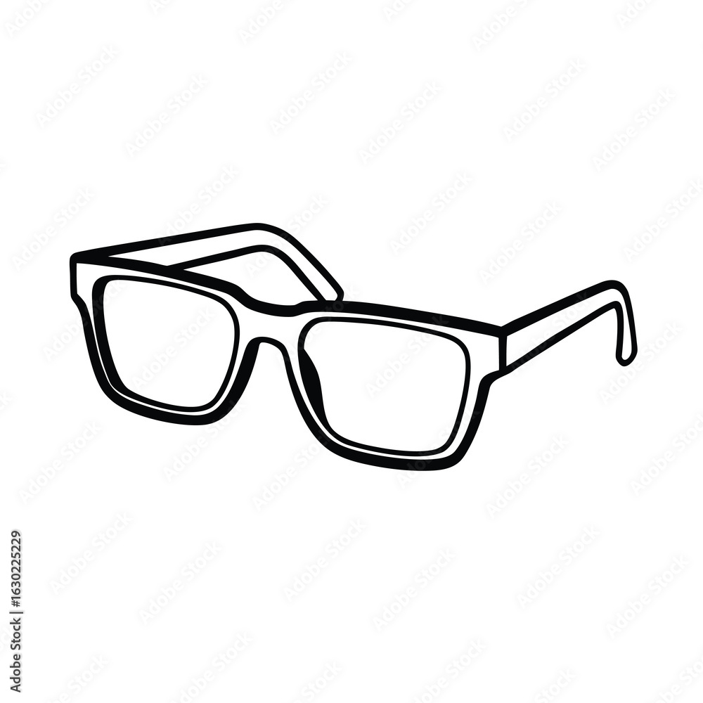 Fototapeta premium 3d modern eyeglasses vector illustration on white background