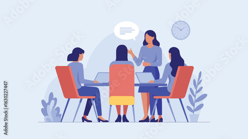 Diverse team collaborating around a table in a modern office meeting room
