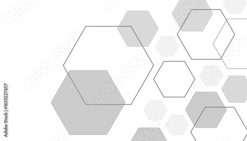 white and blue technology hexagonal abstract background. Abstract Silver hexagon or digital technology background. Vector abstract graphic design banner pattern presentation background web template.