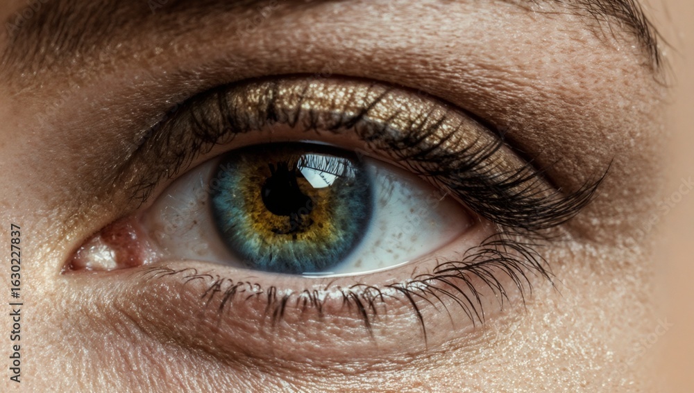 Obraz premium A Wealthy Vision: A Hyperrealistic Eye with a Dollar Symbol