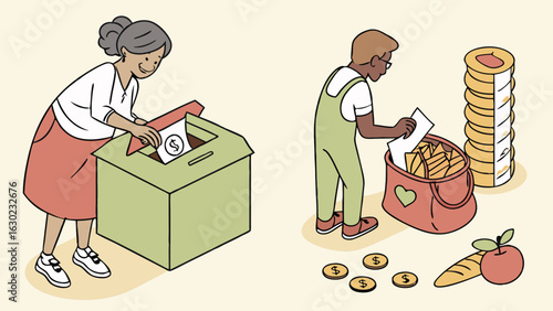 Charitable Donation of Money and Goods.