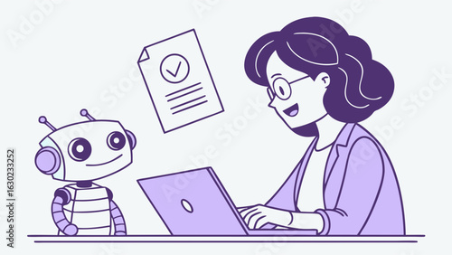 Collaborative Robot and Human Working Together.