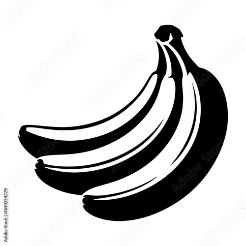  A sleek black creative banana silhouette vector illustration_6