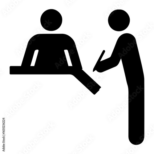 Registration counter black icon