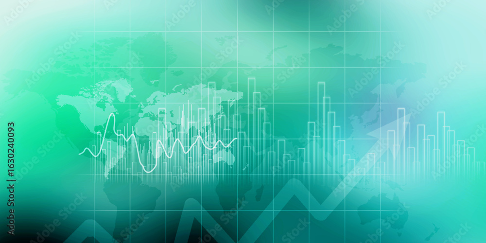 Naklejka premium 2d illustration Stock market online business concept. business Graph 