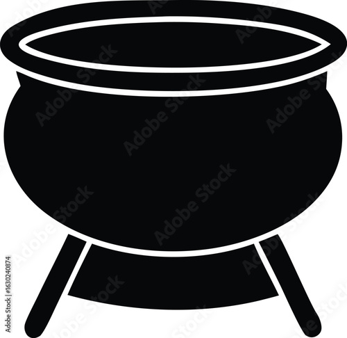 fondue pot silhouette vector