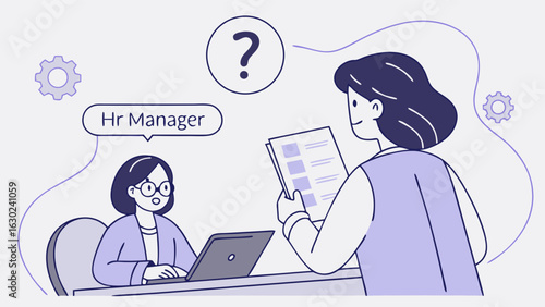 HR Manager Reviewing Application Documents.