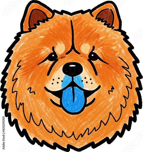 Childs Drawing of a Chow Chow