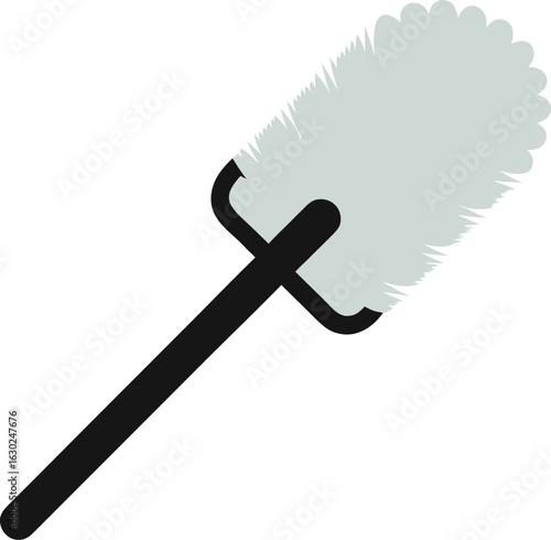 Clean duster icon on white background, dust cleaning tool symbol, household cleaning equipment illustration, vector duster icon for home, office, and cleaning service design