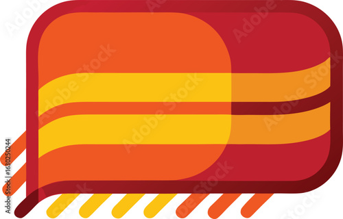Cozy blanket icon on white background, warm soft cover illustration, simple comfort symbol, home textile design, vector graphic for cozy home, bedding, warmth, comfort, sleep, and relaxation concept