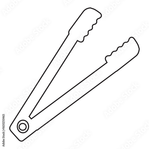 Tongs line icon
