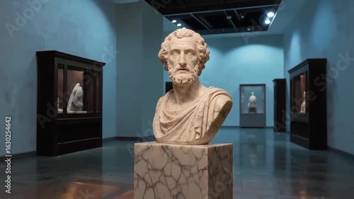 Ancient Greek Statue with - Retrofuturism Concept