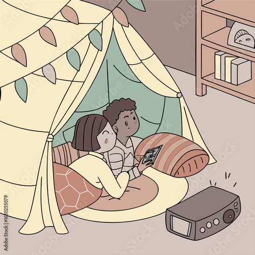sleeping in bed