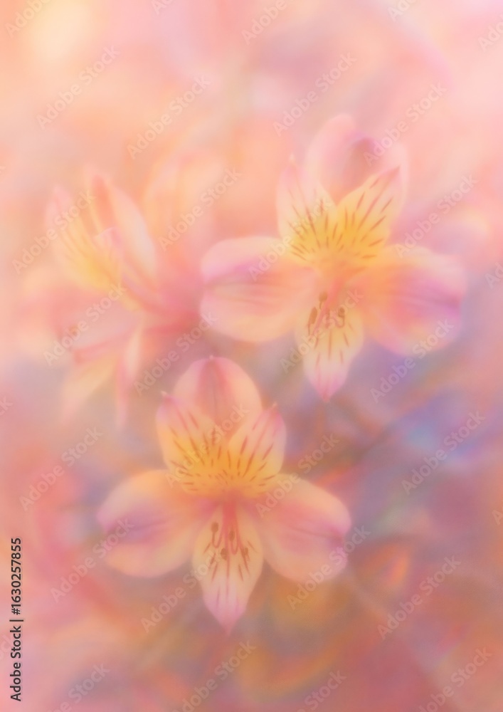 Fototapeta premium Dreamy pastel floral elegance.