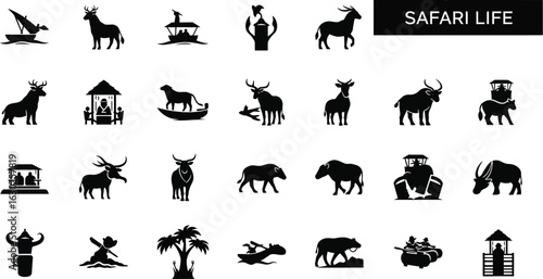 Explore the wildlife safari life with these amazing vector icons