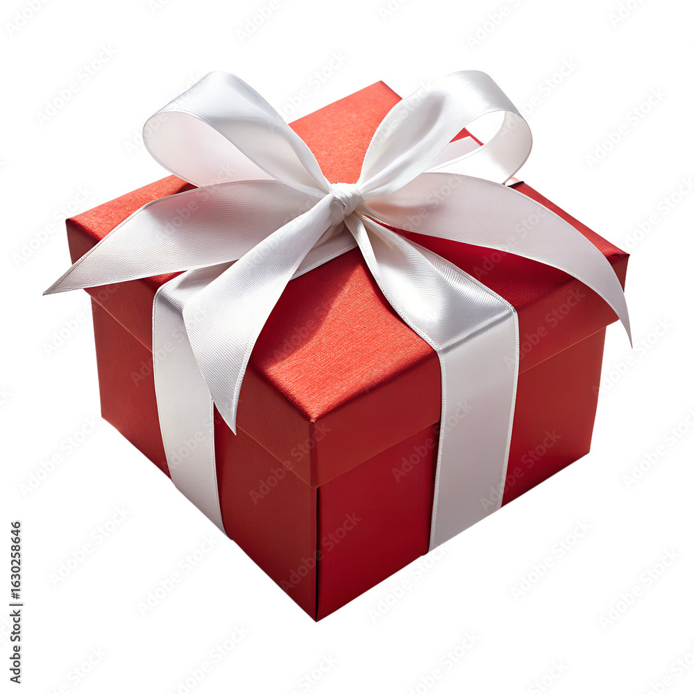 Fototapeta premium red gift box with ribbon