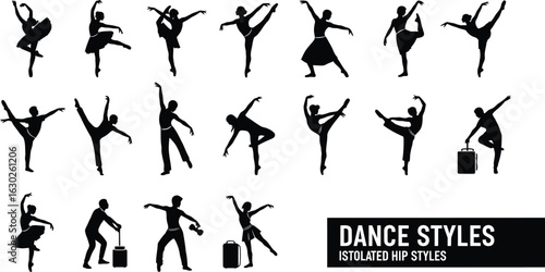 Elegant dance silhouettes, ballet and hip hop styles shown