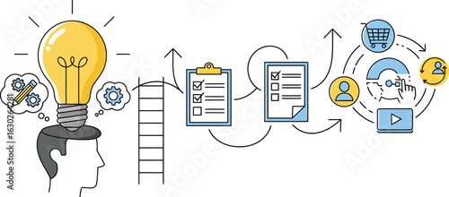 Creative Internet Services & Technology Concepts: Web Banner and Marketing Vector