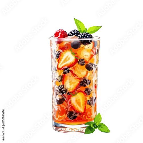 Refreshing glass of iced tea served with lemon and ice cubes, perfect for summer vibes, healthy beverage concepts, outdoor refreshment scenes, cafe menus, cooling drinks, and lifestyle imagery represe
