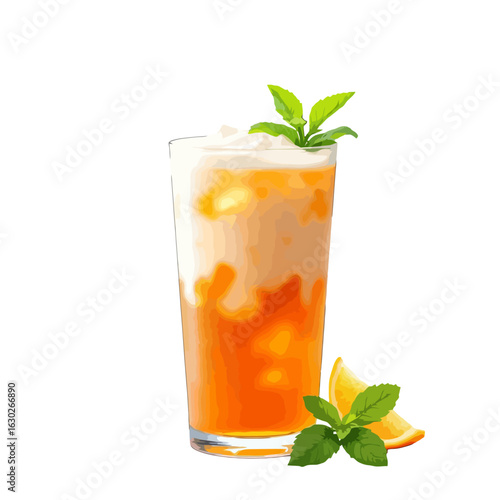 Refreshing glass of iced tea served with lemon and ice cubes, perfect for summer vibes, healthy beverage concepts, outdoor refreshment scenes, cafe menus, cooling drinks, and lifestyle imagery represe