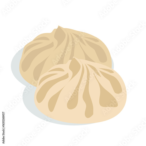 Chinese steamed pork bun dim sum