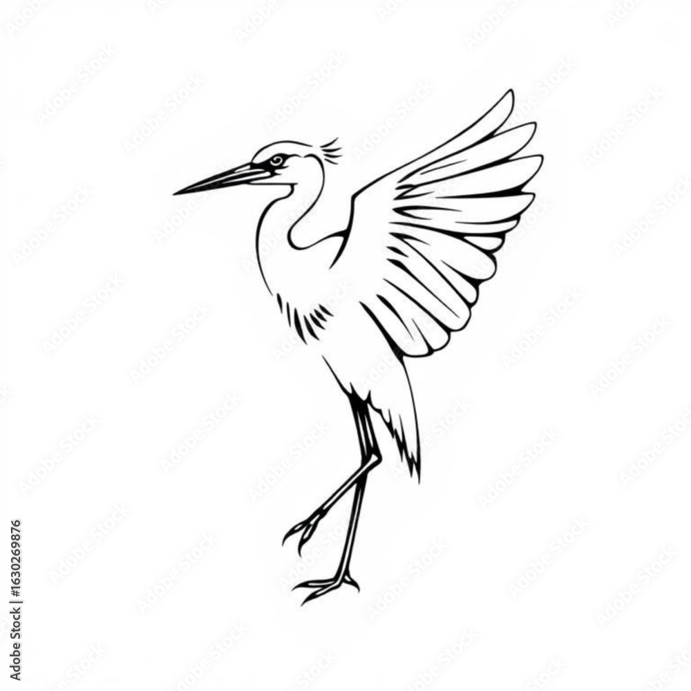 Obraz premium Night Heron Animal Icon