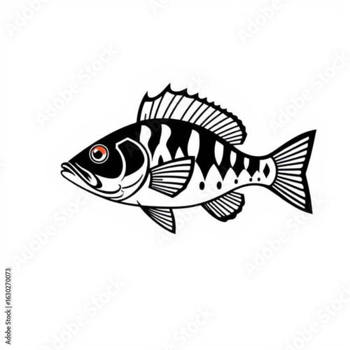 Nile Perch Animal Icon - Black