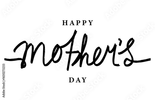 mothers day hand drawn  line littering modern black vector calligraphy isolated on white background elegant lettering banner template for banner cards banner